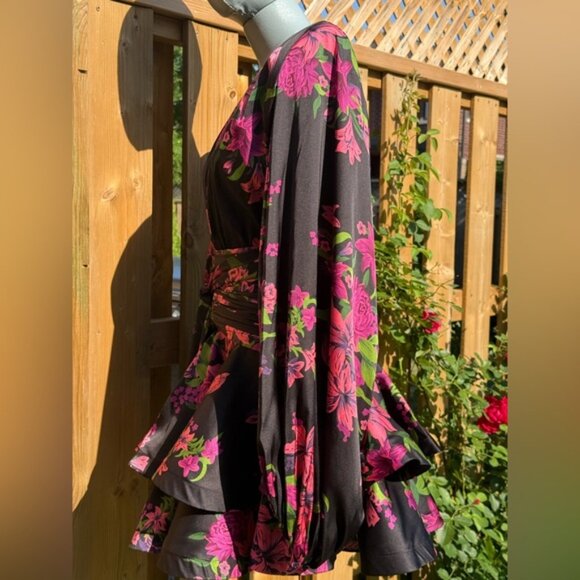 🆕 BRONX & BANCO 🧿 NWOT Bedouin Pink Lily Mini Dress, Tassel Tie, Sz XS US 2 - Picture 10 of 16